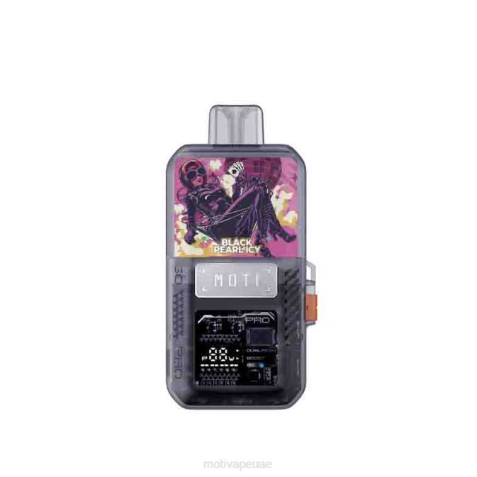 MOTI vape UAE - MOTI Go Pro جراب + جهاز يمكن التخلص منه اللؤلؤة السوداء الجليدية 8624Y86