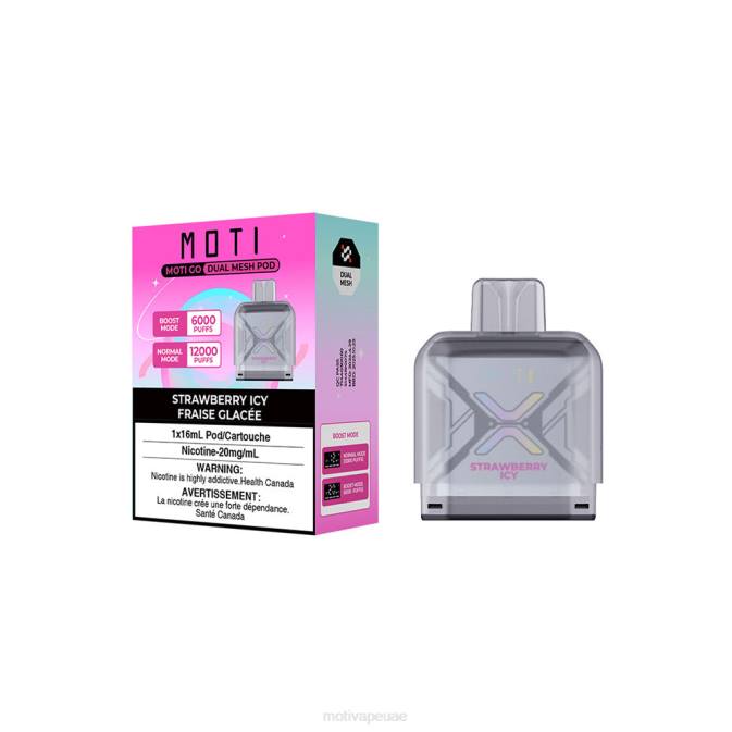 MOTI vape charging UAE - MOTI Go Pro جراب يمكن التخلص منه الفراولة الجليدية 8624Y95