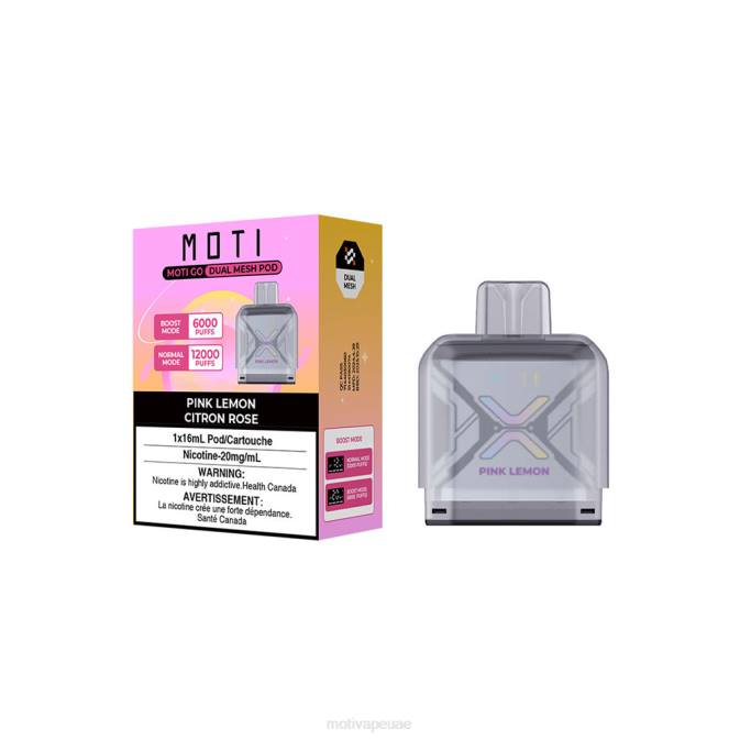 MOTI vape flavors - MOTI Go Pro جراب يمكن التخلص منه الليمون الوردي 8624Y87