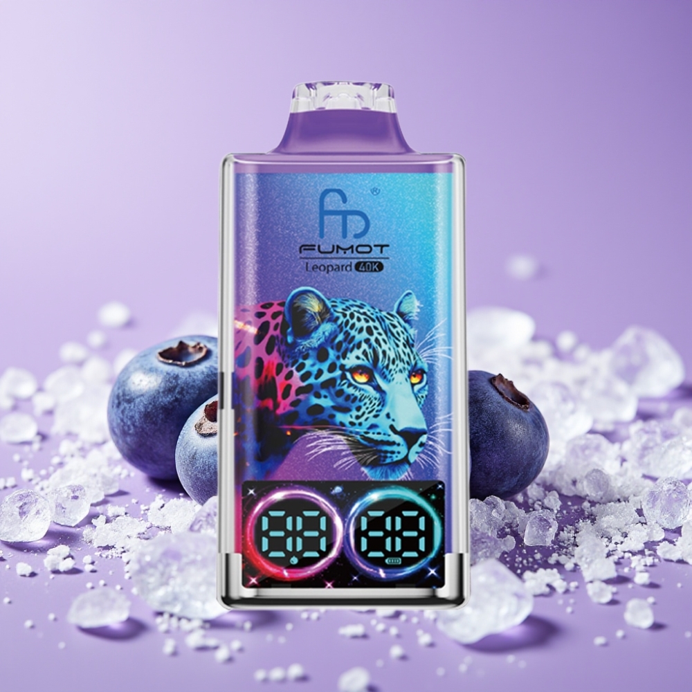 Fumot Leopard 40000 نفخة بطارية 700mAh ثنائي مشبك نوع-C توت أزرق مثلج شاشة رقمية