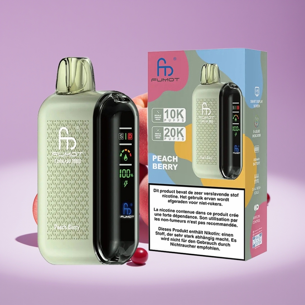Fumot Tornado 20000 Puffs Dual Mesh 20ml 850mAh خوخ وتوت