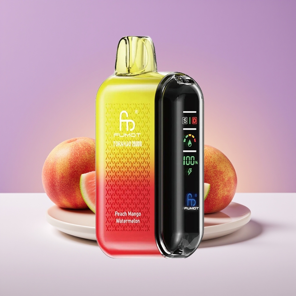 Fumot Tornado 20000 Puffs Dual Mesh 20ml 850mAh خوخ مانجو بطيخ