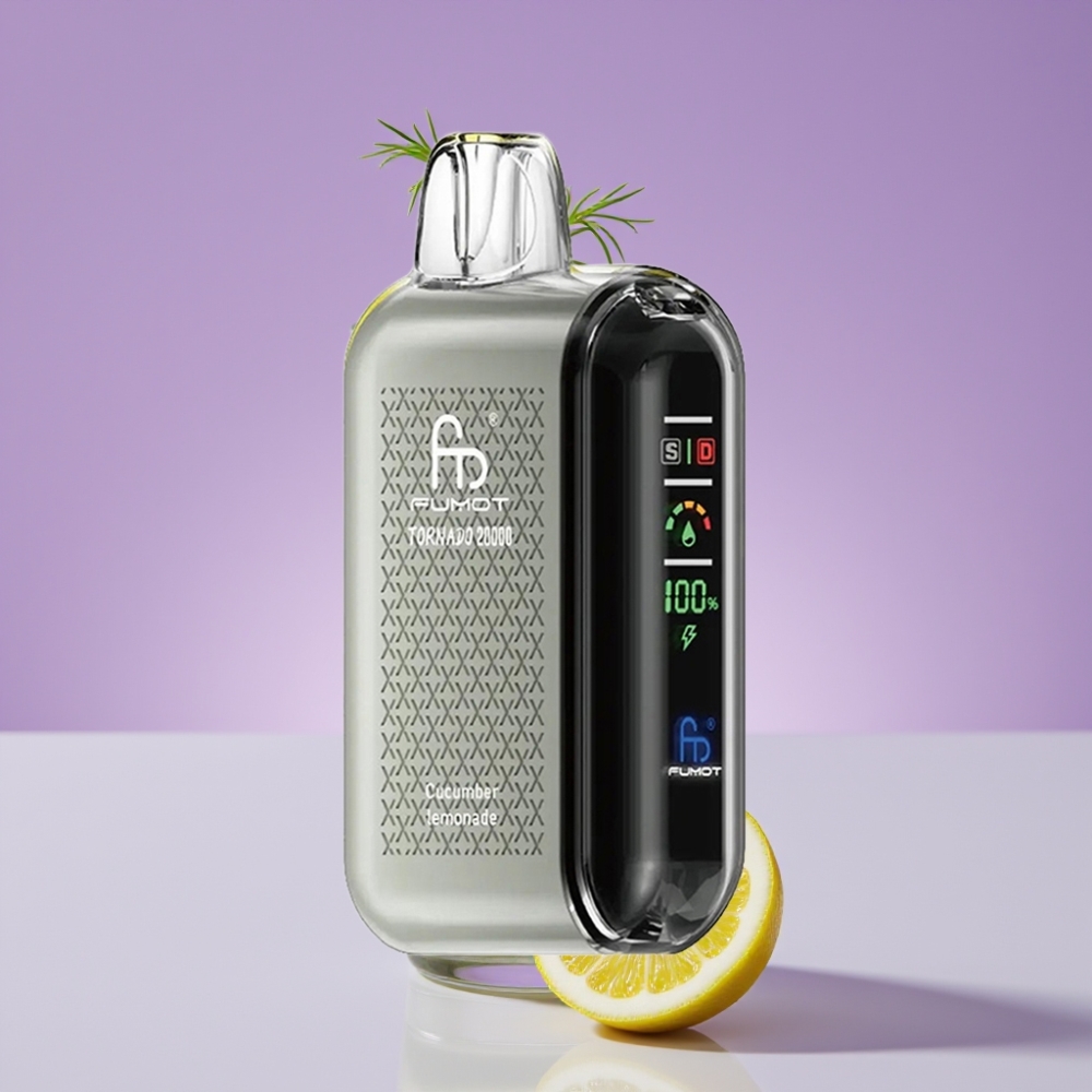 Fumot Tornado 20000 Puffs Dual Mesh Coil 20ml 850mAh خيار ليموناضة