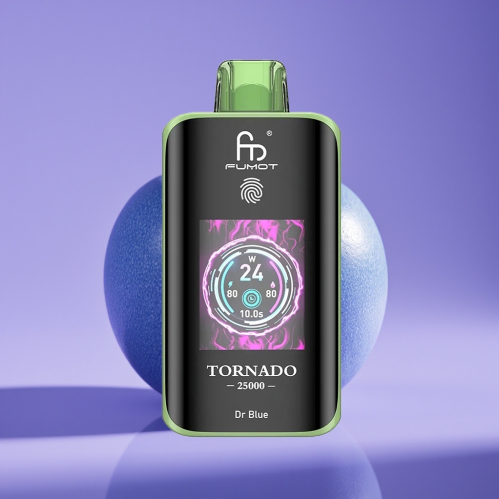 Fumot Tornado 25000 نفخة شاشة HD بطارية 700mAh سائل 20ml نكهة دكتور بلو