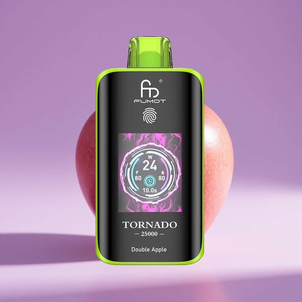 Fumot Tornado 25000 Puffs شاشة HD بطارية 700mAh تفاح مزدوج