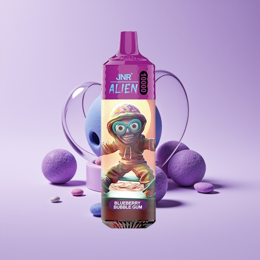 JNR Alien 10000 نفخة بطارية 850mAh تصميم رياضي بنكهة علكة التوت الأزرق