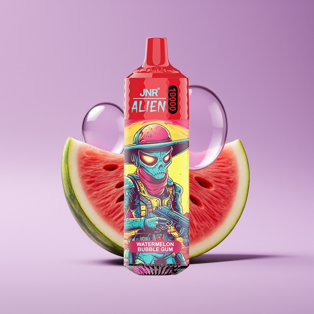JNR Alien 10000 Puffs 850mAh 20ml نوع-C بنكهة بطيخ علكة فقاعية
