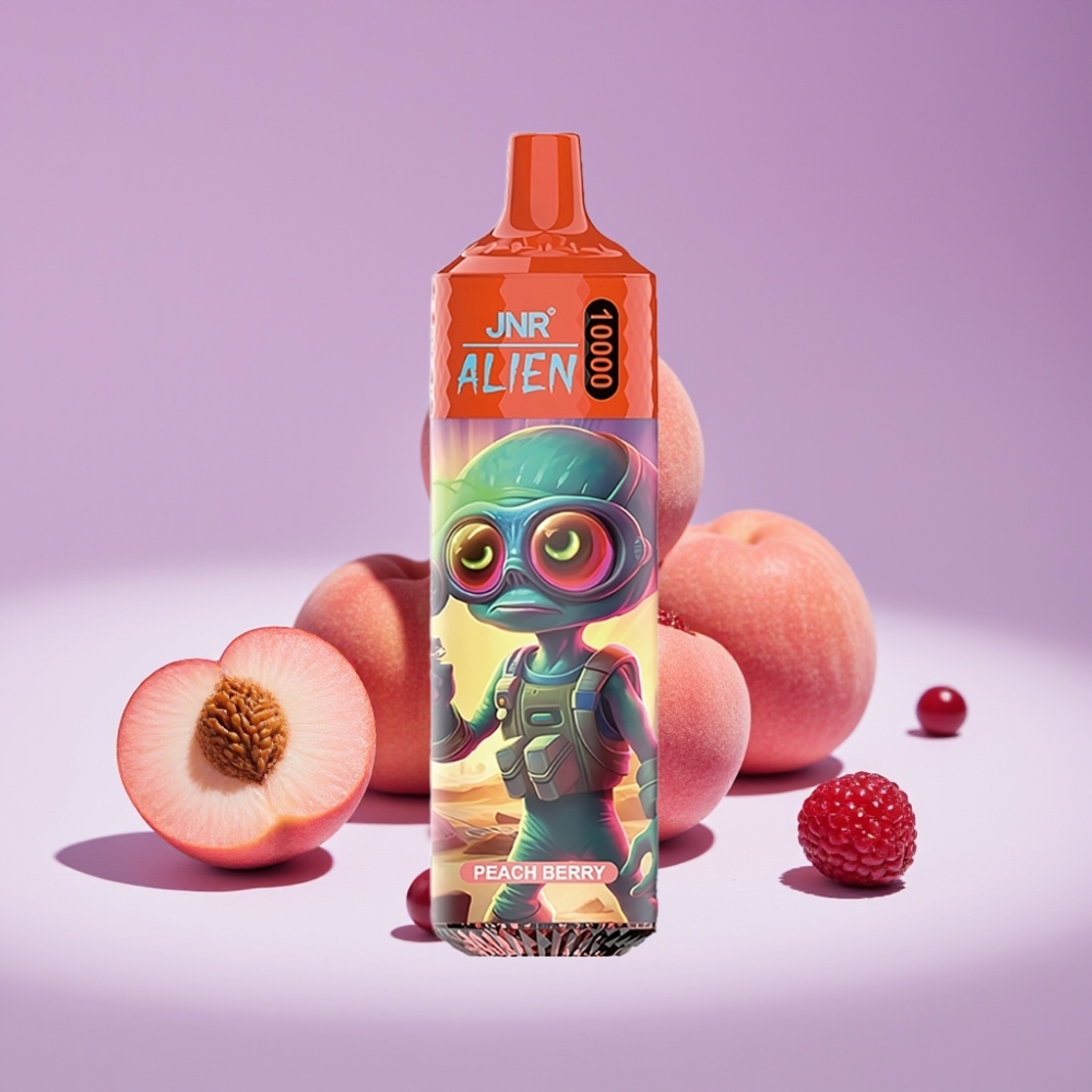 JNR Alien 10000 Puffs 850mAh 20ml نوع-C خوخ توت