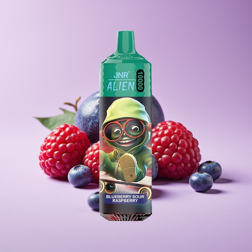 JNR Alien 10000 Puffs 850mAh 20ml نوع-C توت أزرق-توت العُلّيق الحامض