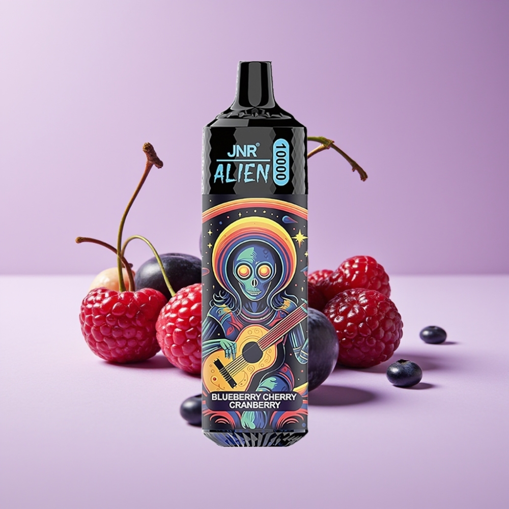 JNR Alien 10000 Puffs 850mAh 20ml Type-C RGB توت بري كرز توت بري