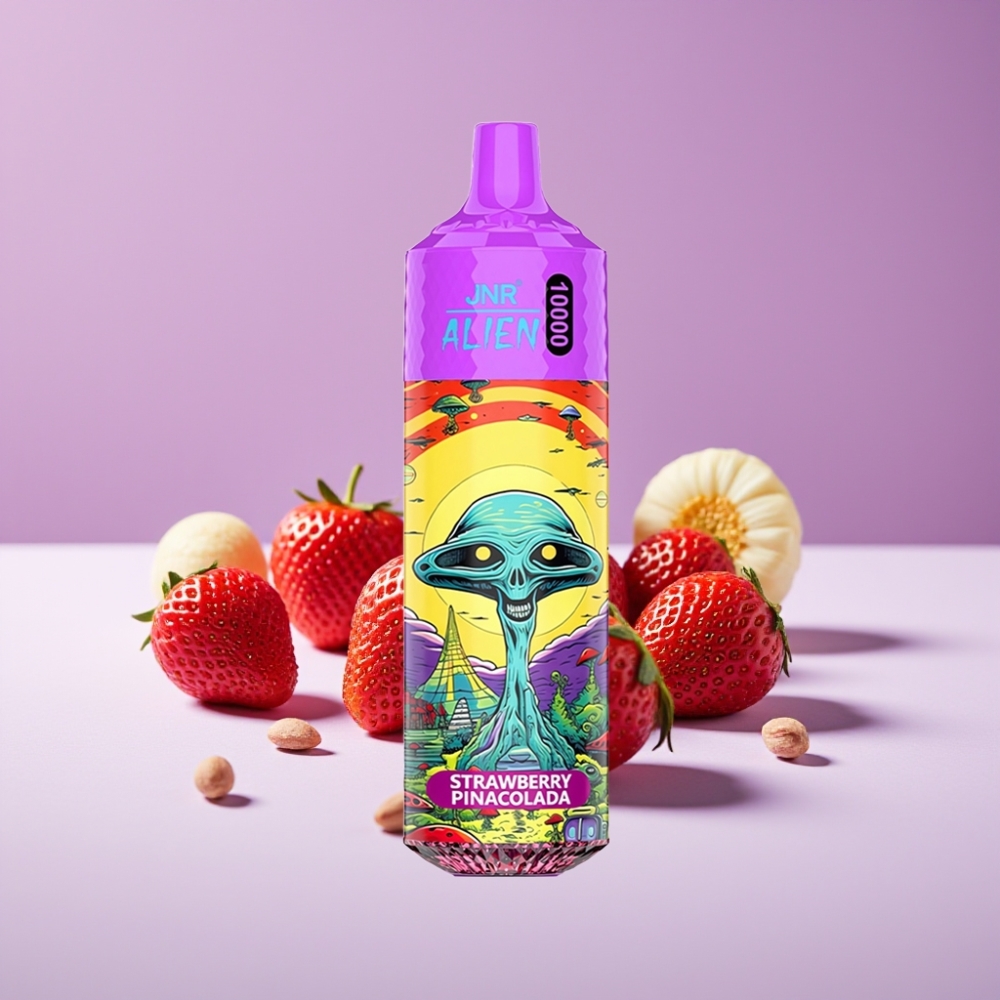 JNR Alien 10000 Puffs 850mAh LED بنكهة الفراولة بينا كولادا