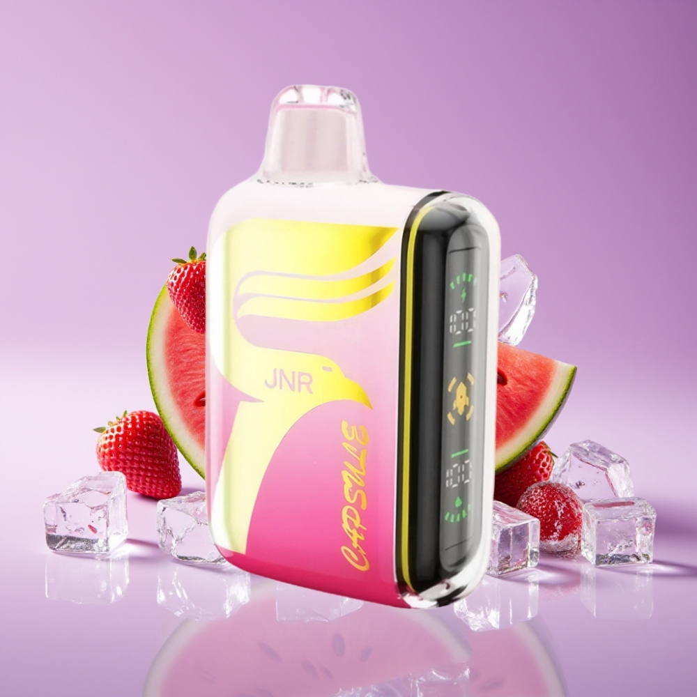 JNR Capsule 15000 نفخة، 850mAh، 20مل، فراولة بطيخ مثلج