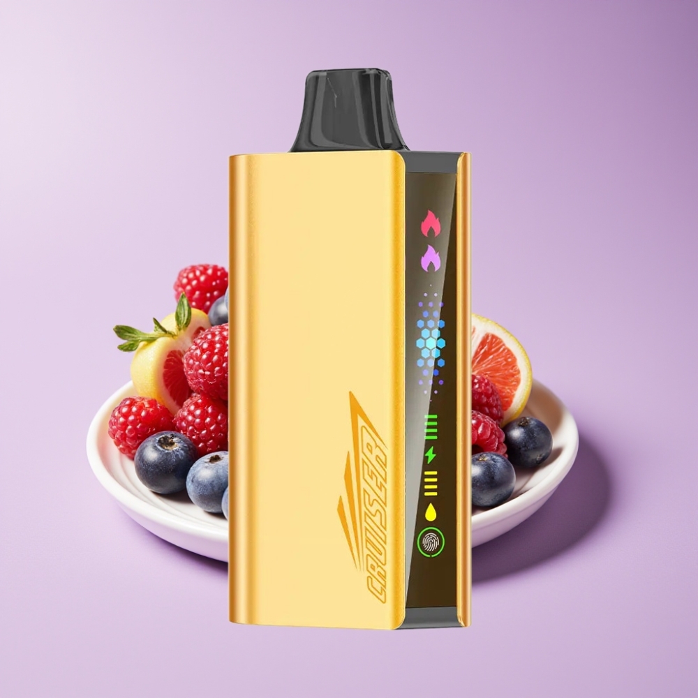 JNR Cruiser 12000 Puffs شاشة عرض رسوم متحركة بطارية 3500 مللي أمبير 50 ملغم/مل نيكوتين توت مشكل