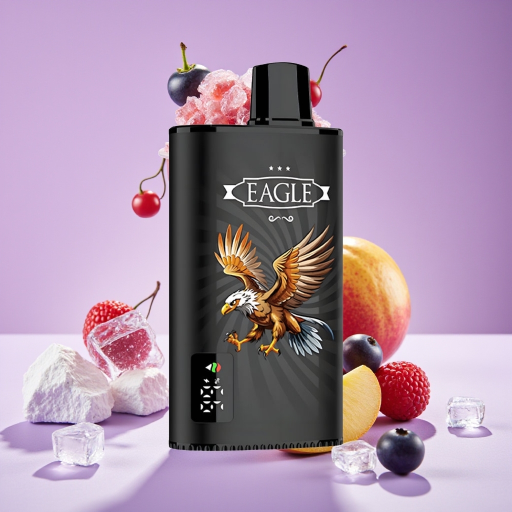 JNR EAGLE Smart 23000 شاشة رقمية 1.0ohm شبكة 750mAh منحنى هواء قابل للتعديل تباين توت أسود مانجو ثلج