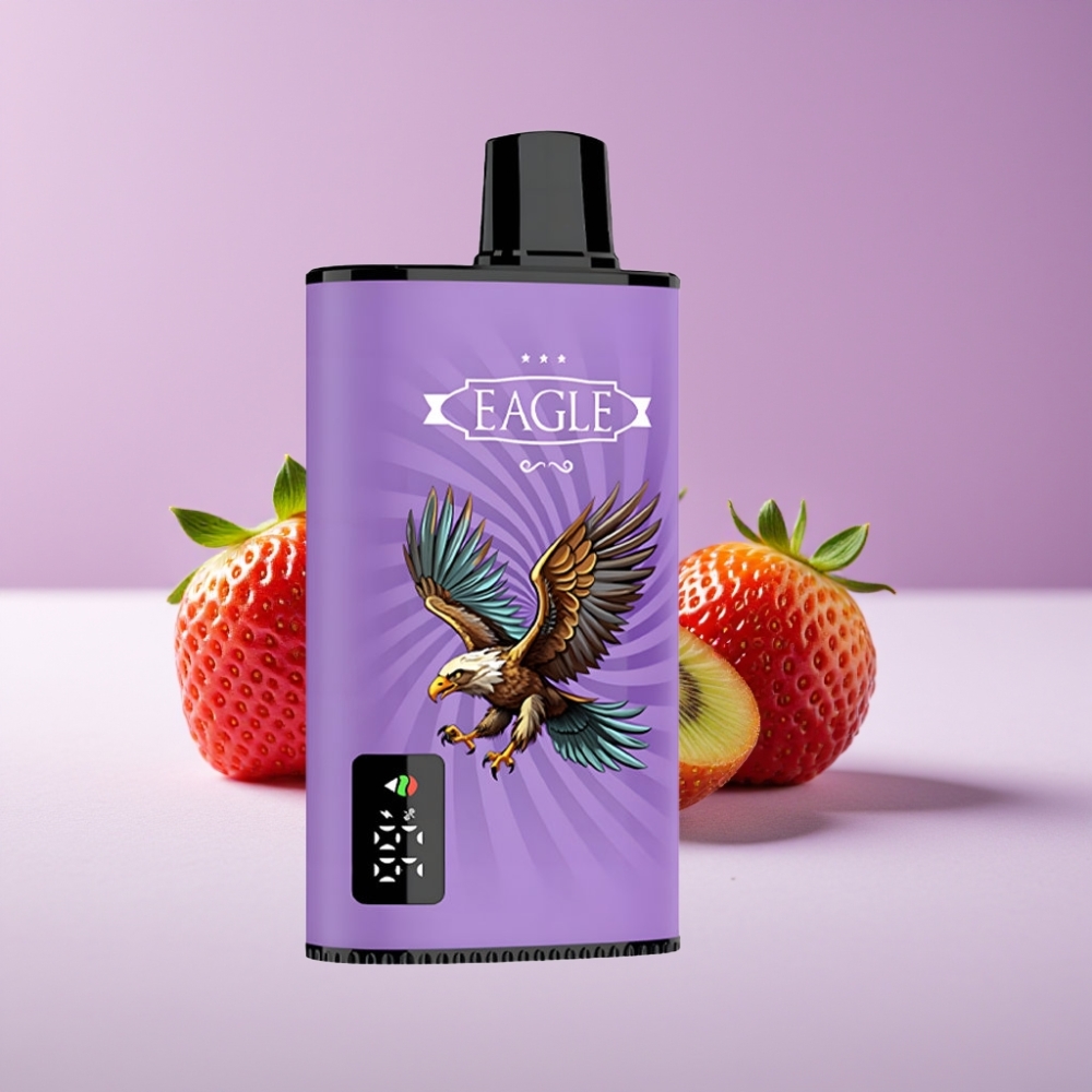 JNR EAGLE Smart 23000 Puffs شاشة رقمية 1.0ohm شبكية هواء قابل للتعديل فراولة كيوي