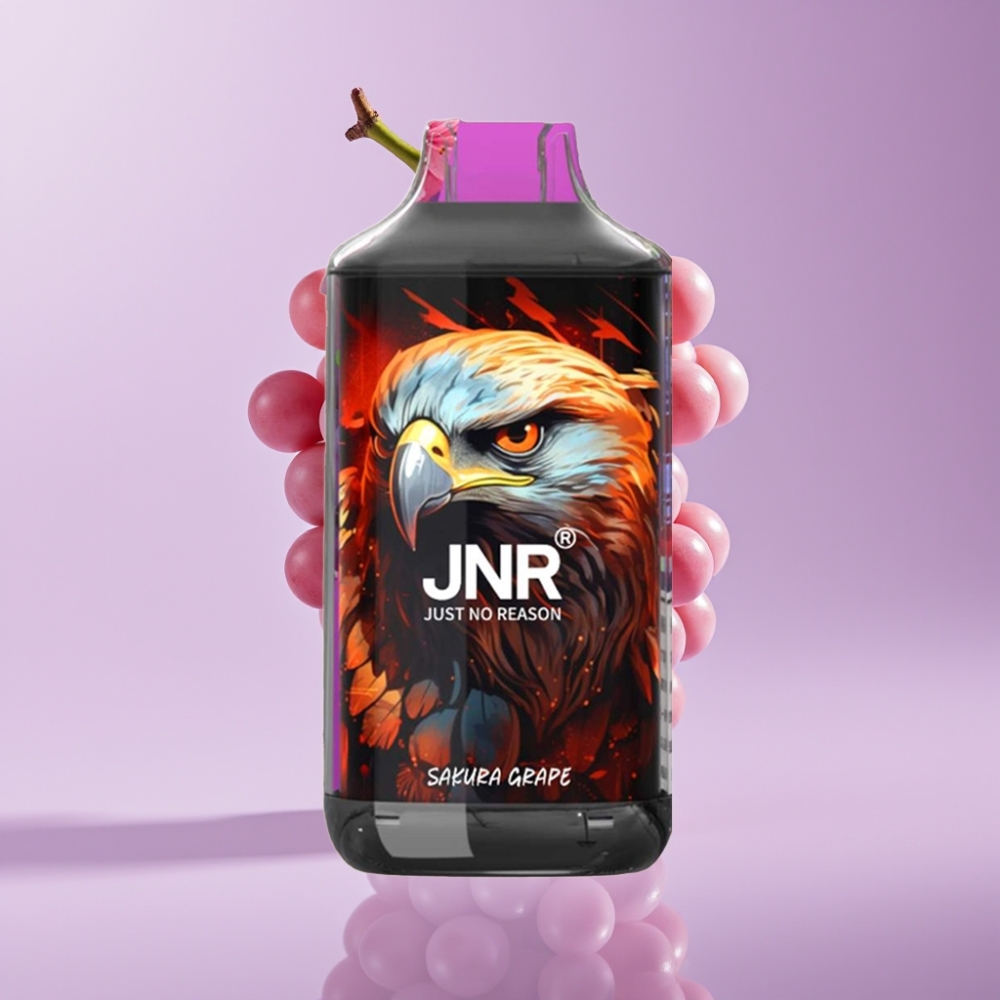 JNR Falcon 16000 Puffs 850mAh 22ml Dual Mesh Coil Type C Sakura عنب