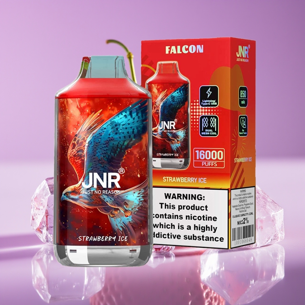JNR Falcon 16000 Puffs 850mAh 22ml Dual Mesh Strawberry Ice