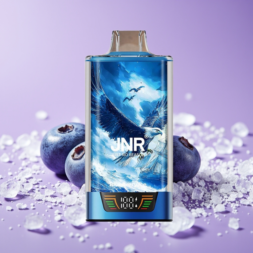 JNR Falcon Pro 28000 بشاشة ذكية وملء مسبق 30مل ونيكوتين 5% توت أزرق مثلج