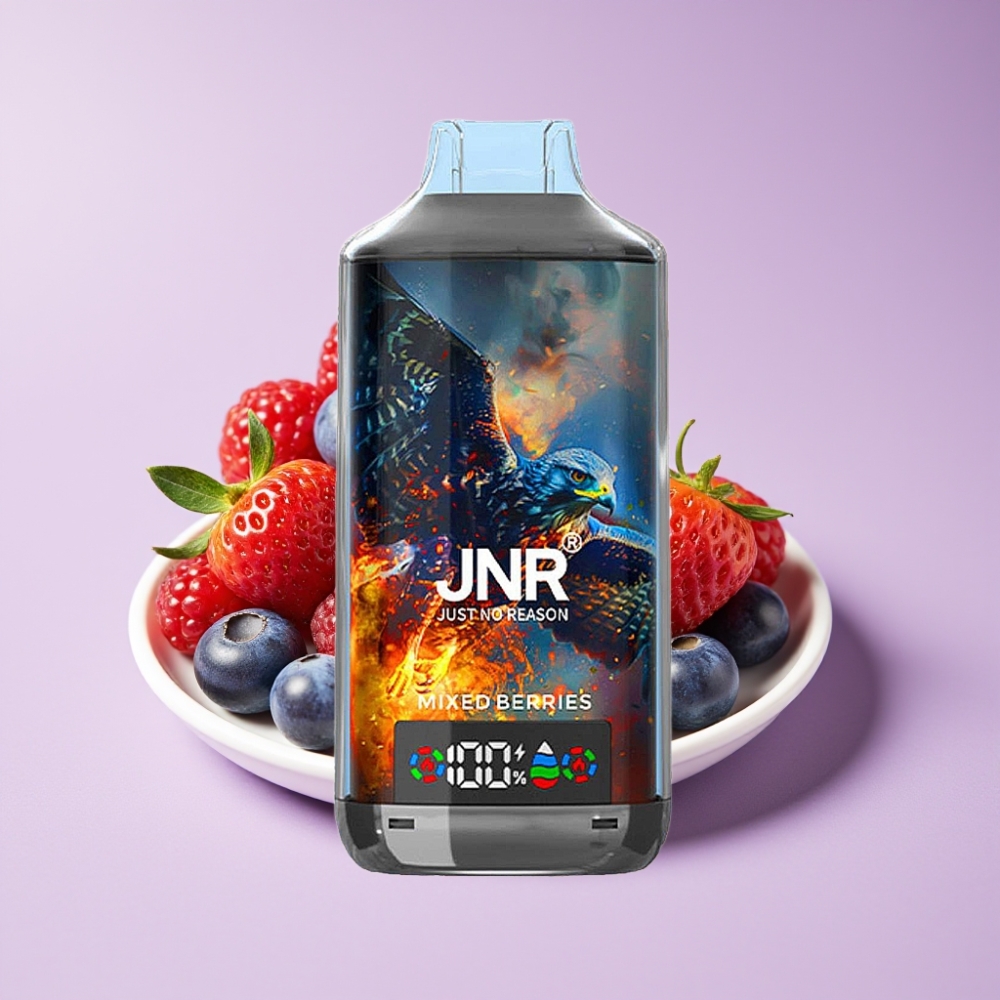 JNR Falcon X 18000 Puffs 750mAh 24ml Dual Mesh Coil شيك بنكهة التوت المختلط