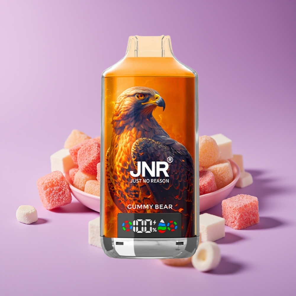 JNR Falcon X 18000 Puffs 750mAh 24ml ثنائي الملف وشاشة رقمية وشحن Type-C دب الدببة