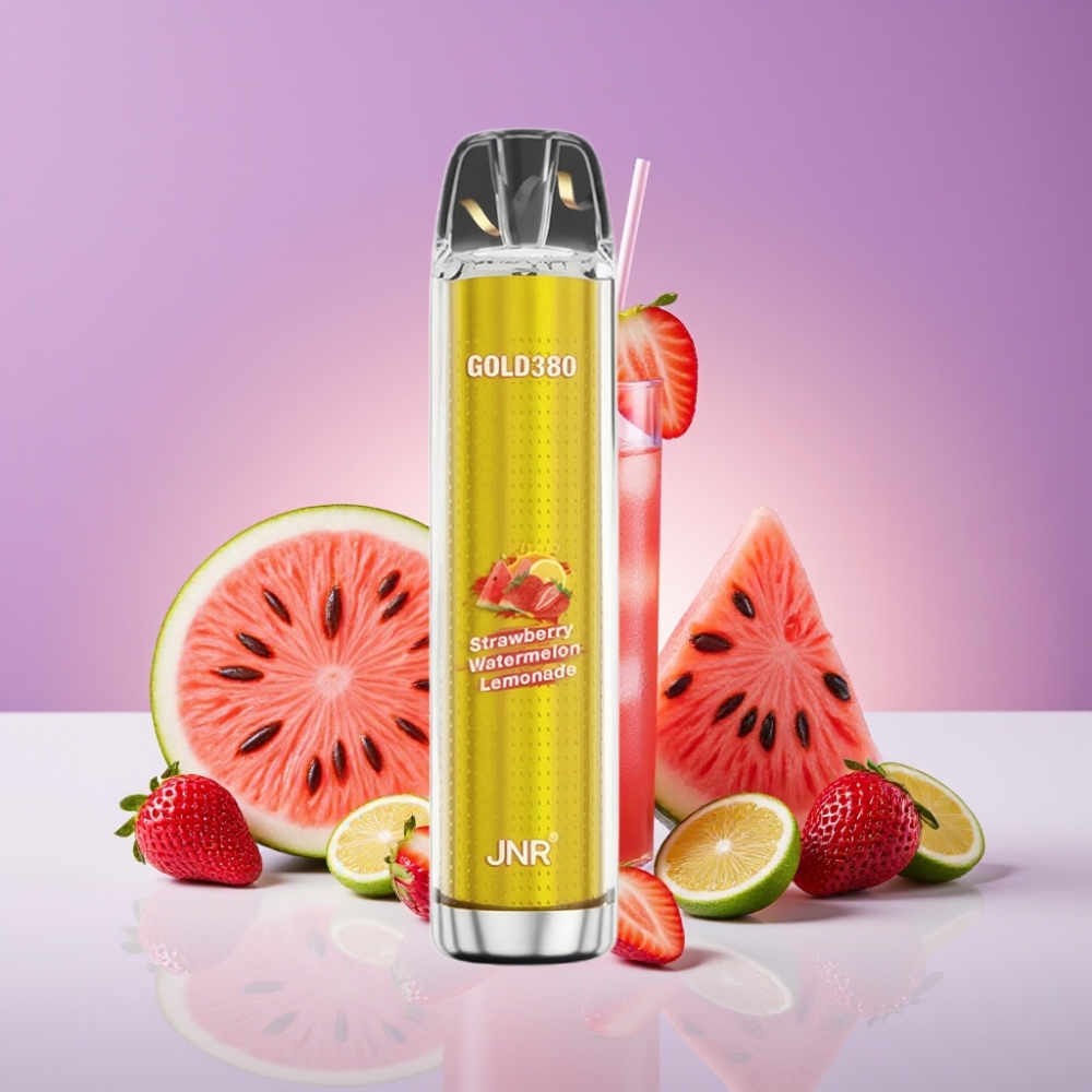 JNR Gold380 6000 نفخة سعة البطارية 1500 مللي أمبير سعة السائل 13 مل 0%2%5% نيكوتين فراولة بطيخ ليموناضة