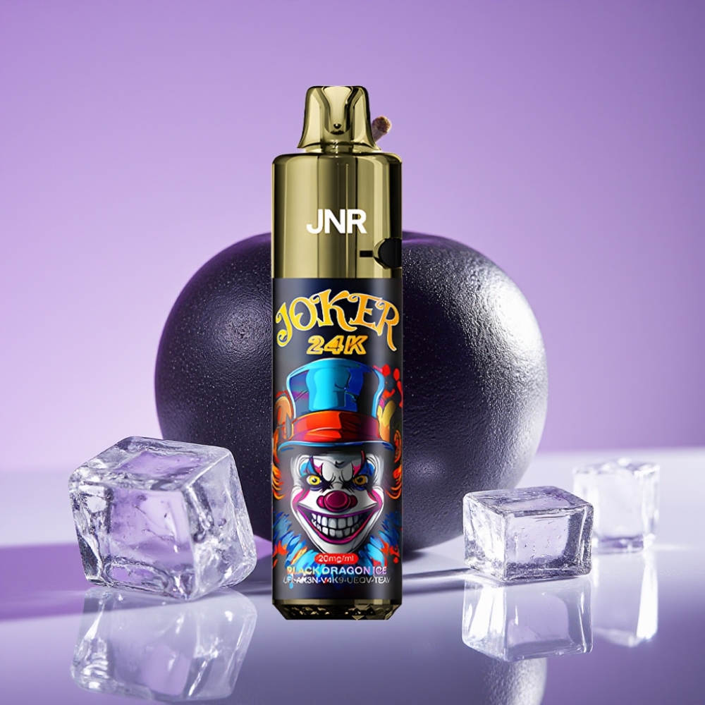 JNR Joker 24K Puffs 10ml Refillable 800mAh Black Dragon Ice