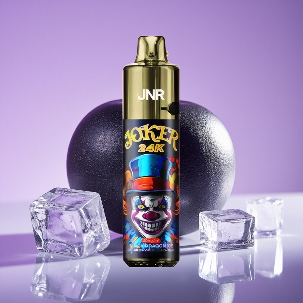 JNR Joker 24K Puffs 10ml Refillable 800mAh Black Dragon Ice