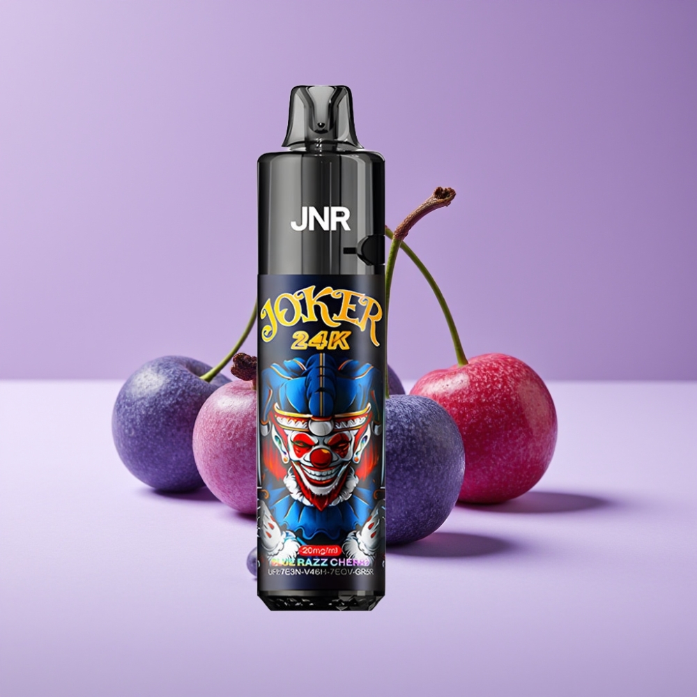 JNR Joker 24K Puffs 10ml Refillable 800mAh Type-C Blue Razz Cherry