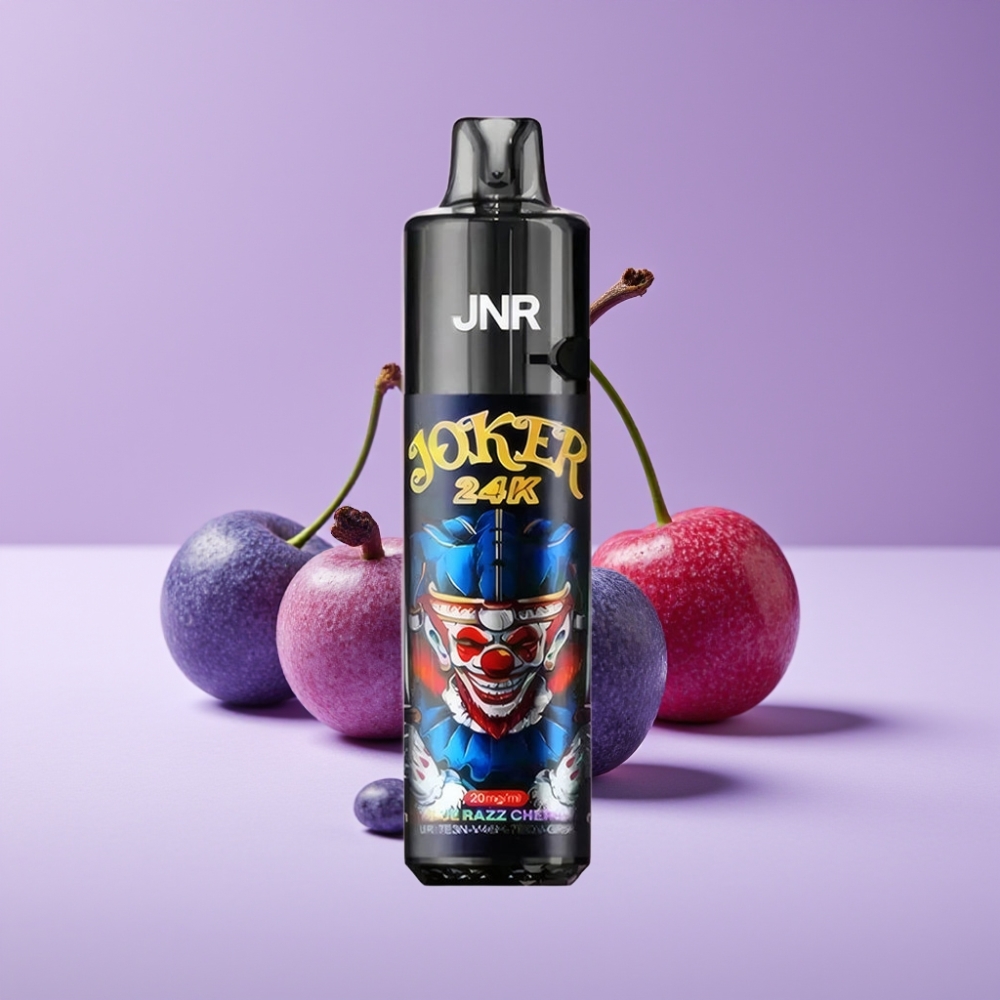 JNR Joker 24K Puffs 10ml Refillable 800mAh Type-C Blue Razz Cherry