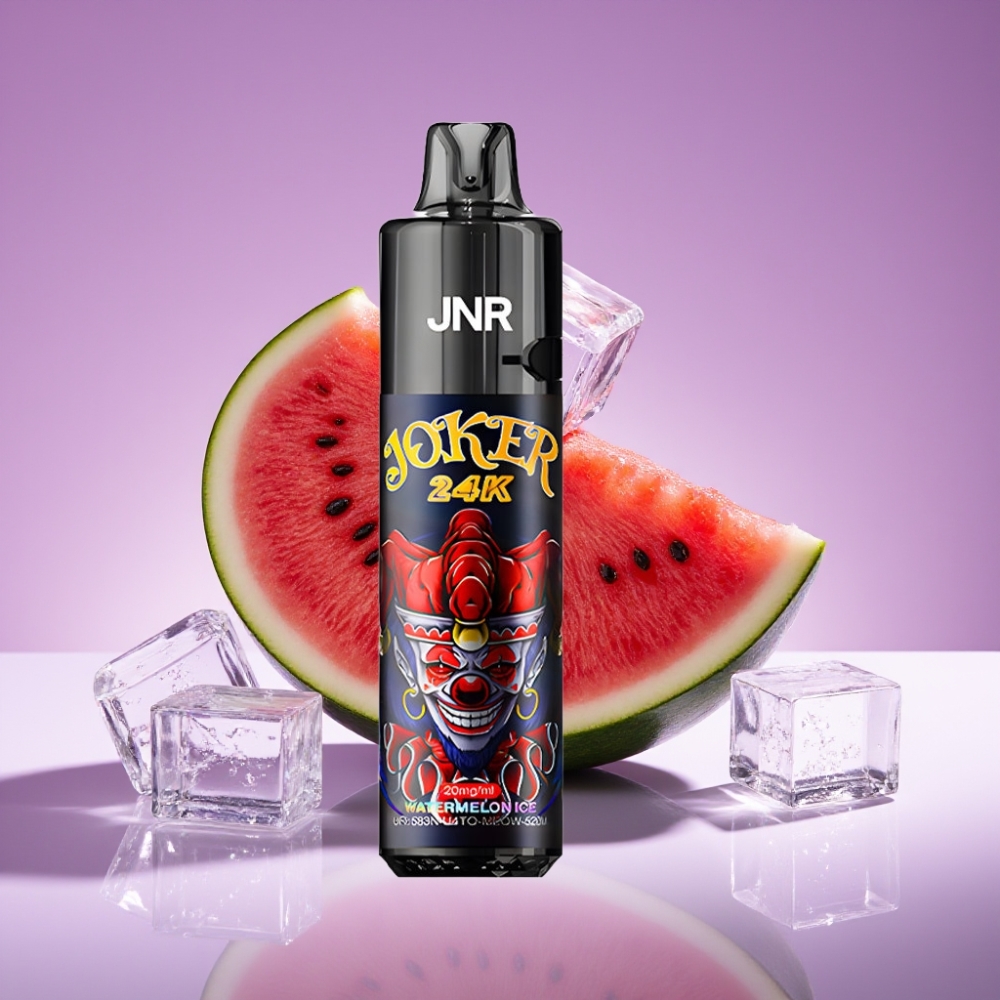 JNR Joker 24K Puffs جهاز تبخير مع بطارية 800mAh ونكهة بطيخ مثلج