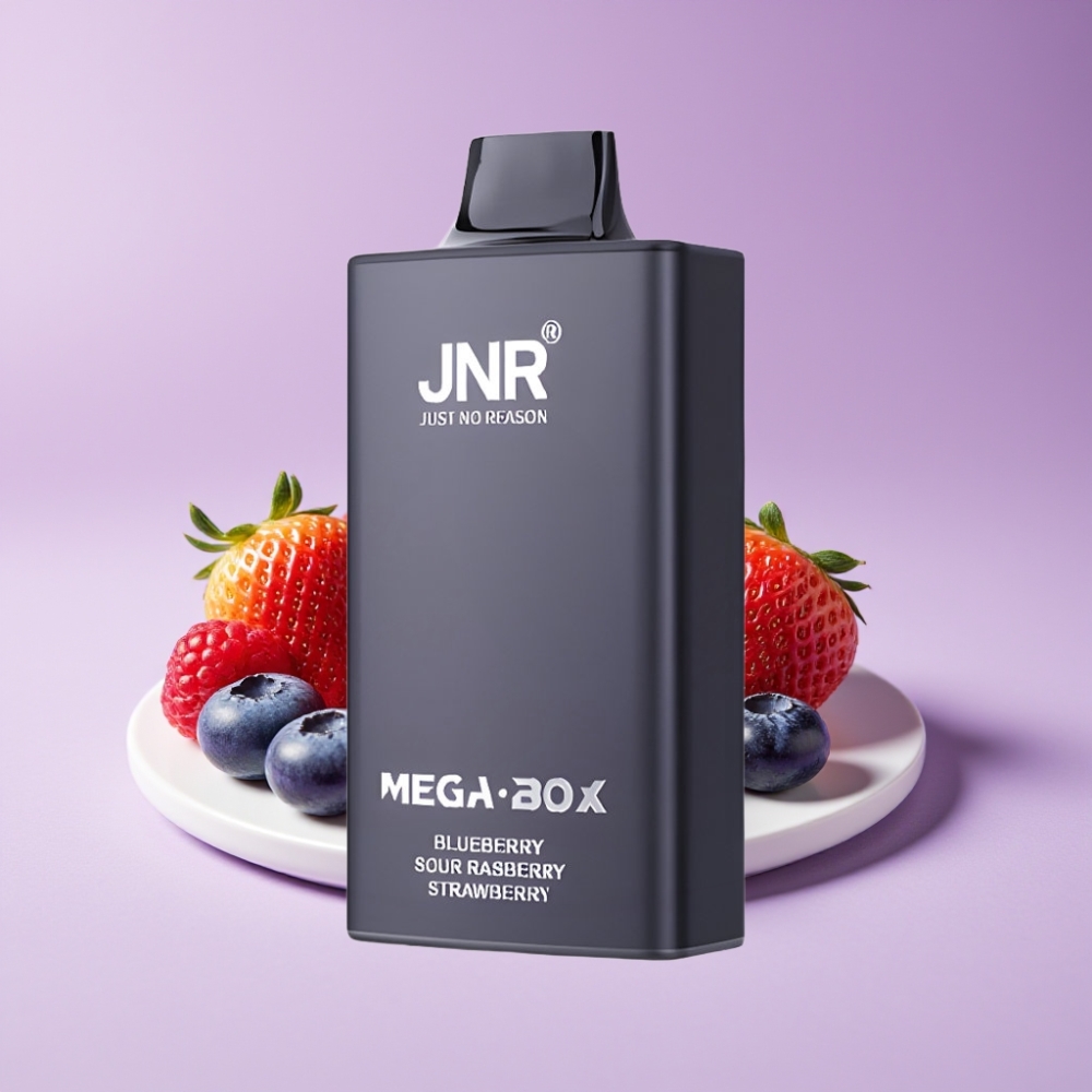 JNR Mega Box 25000 نفخة سعة 30مل بطارية 850 ملي أمبير بنكهة التوت البري الحامض والتوت والفراولة