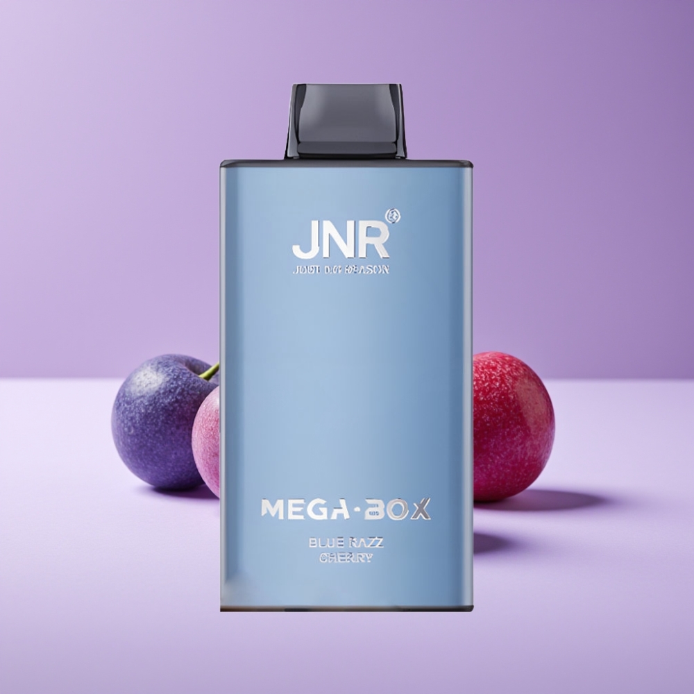 JNR Mega Box 25000 نفخة سعة 30مل بطارية 850مللي أمبير نوع سي بلو راز توت الكرز
