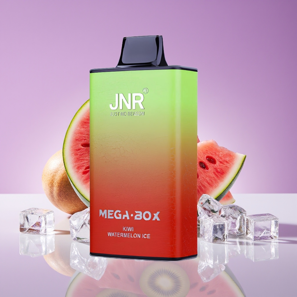 JNR Mega Box 25000 نَفخة سعة 30مل بطارية 850مللي أمبير ثنائي الموش آيس كيوي بطيخ