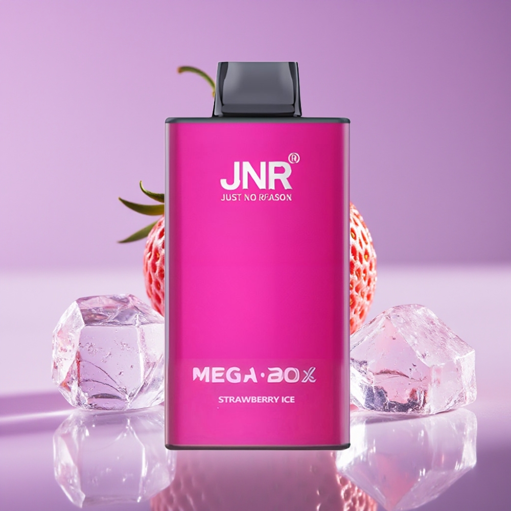 JNR Mega Box 25000 نفخة سعة 30مل بطارية 850مللي أمبير فراولة آيس