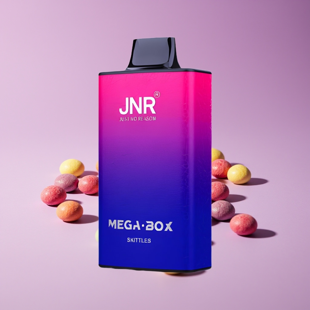 JNR Mega Box 25000 نفخة سكيتلز بسعة 30مل وبطارية 850mAh وشاحن Type-C