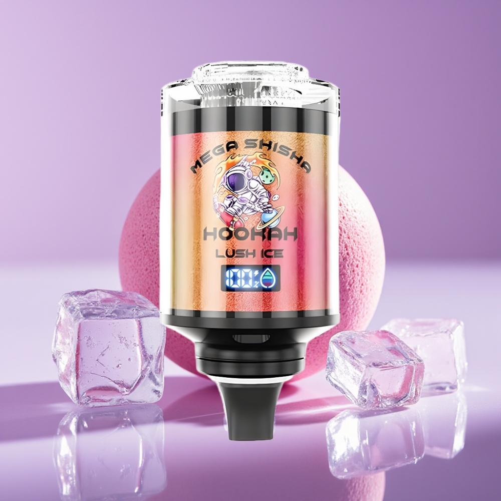 JNR Mega Shisha Hookah 100K شاشة ذكية 2200mAh نوع-C بنكهة الثلج الأخضر
