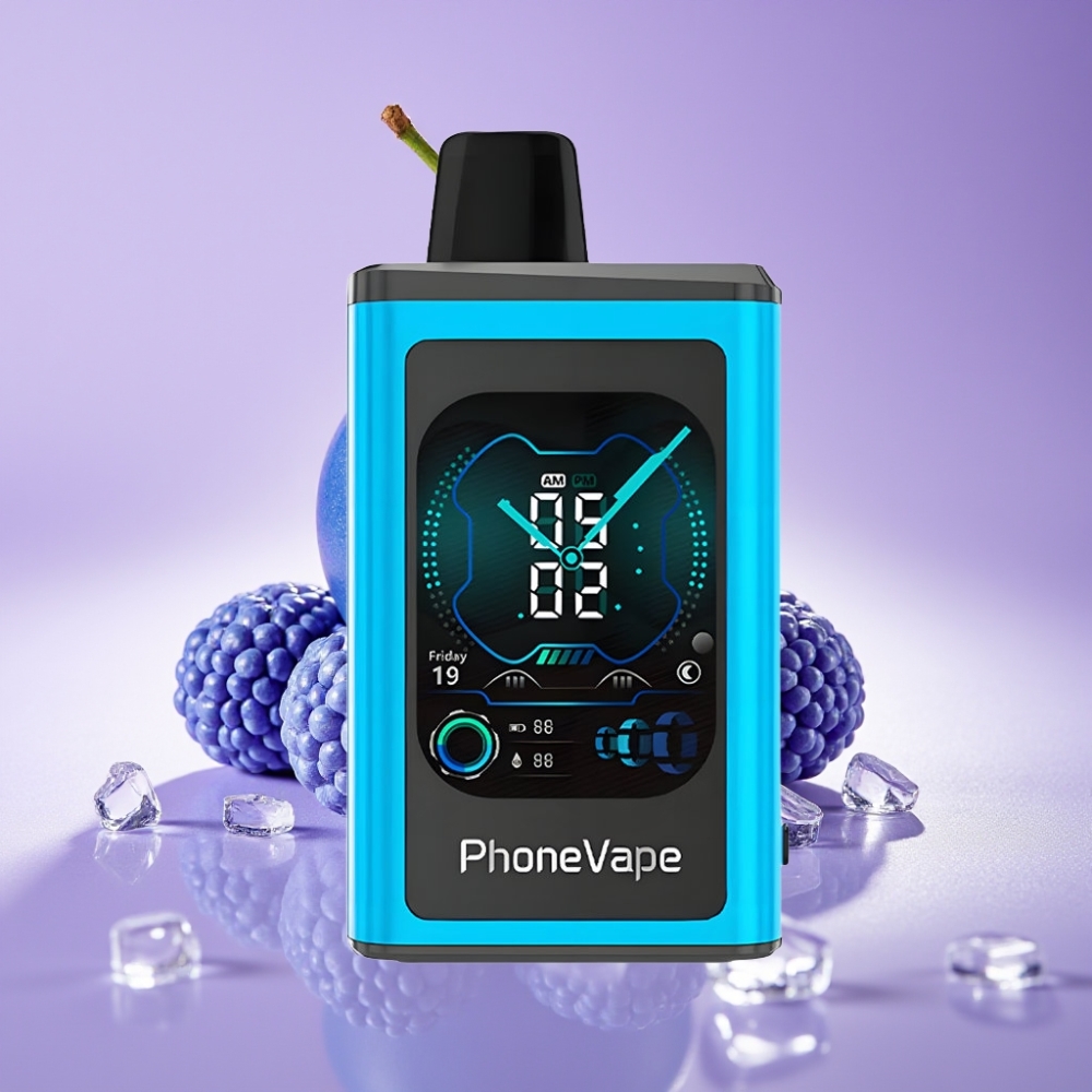 JNR PhoneVape 30000 نفخة بطارية 850mAh شاحن Type-C توربو Blue Razz Ice