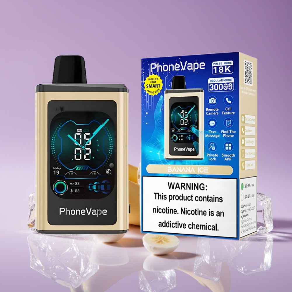 JNR PhoneVape 30000 نفخة بطارية 850mAh شاحن Type-C وضع توربو بنكهة آيس موز