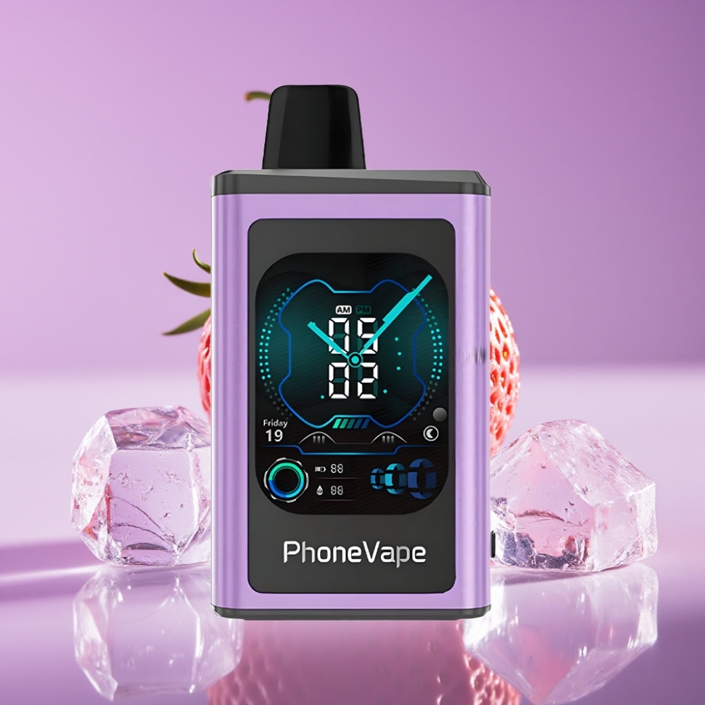 JNR PhoneVape 30000 نَفخة بطارية 850mAh شاحن Type-C شاشة كاملة فراولة مثلج