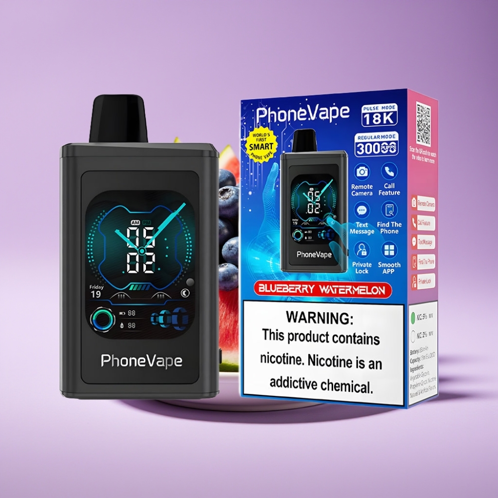 JNR PhoneVape 30000 نفخة بطارية 850mAh شاحن Type-C بلوتوث توت بري بطيخ