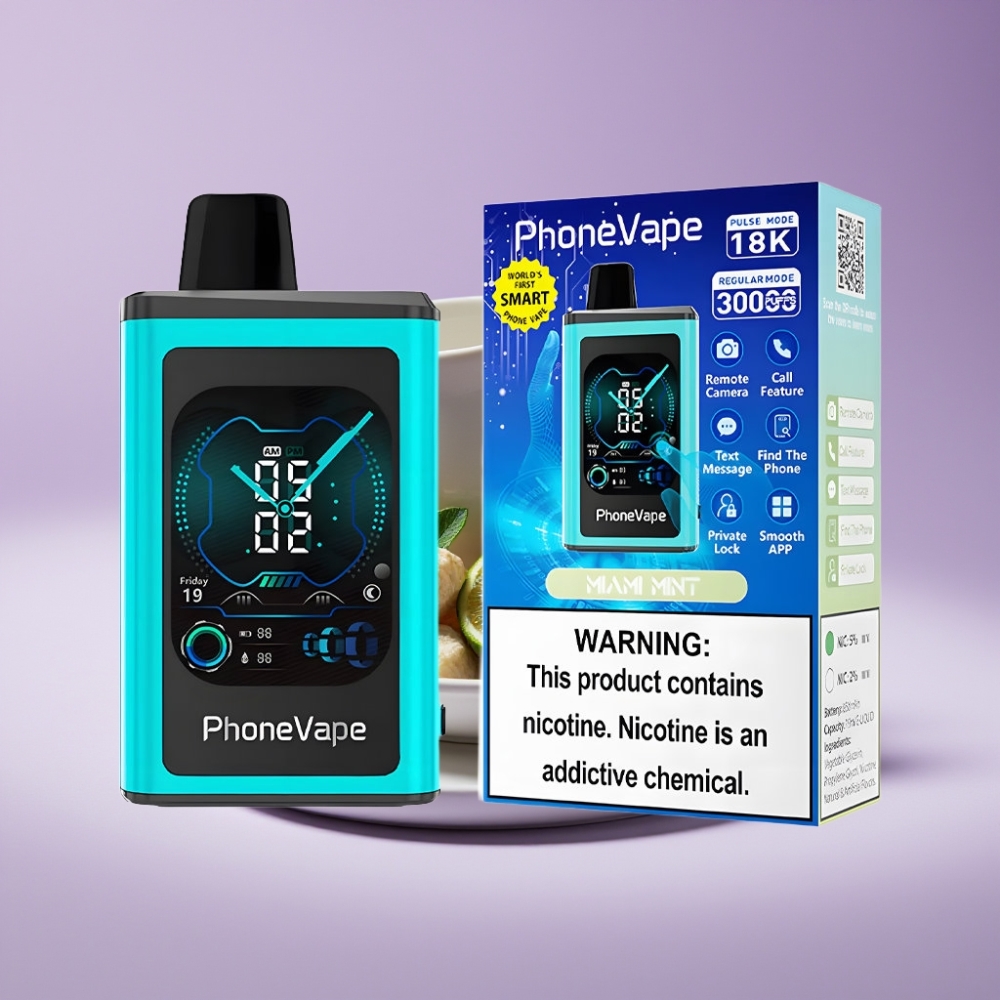 JNR PhoneVape 30000 نفخة شاحن Type-C نعناع ميامي