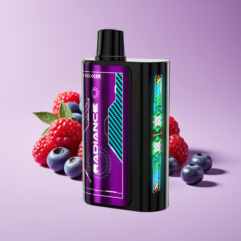JNR Radiance 31000 نفخة شاشة ذكية ثنائي مشبك بطارية 950 مللي أمبير نوع-C بلوبيري حامض توت