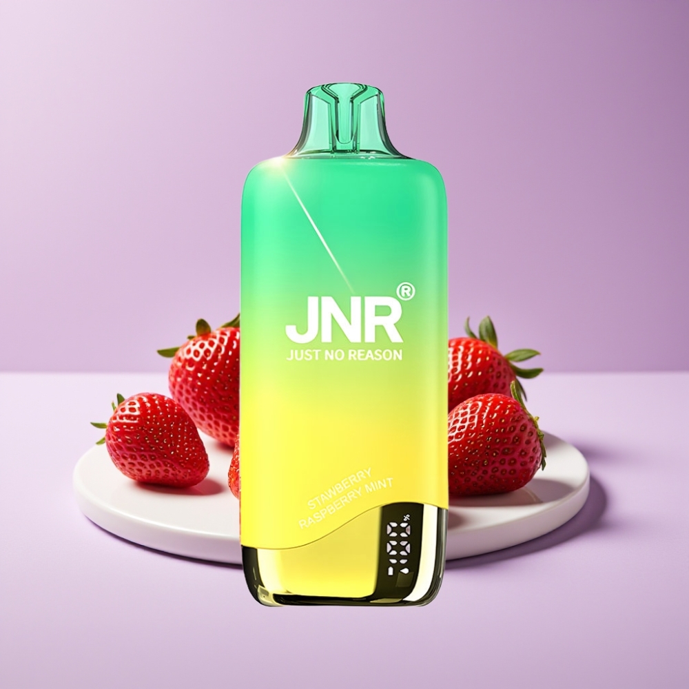 JNR Rainbow 10500 Puffs 18ml Strawberry Peachmint فراولة خوخ نعناع