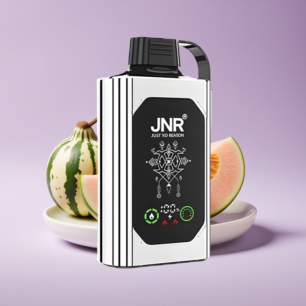 JNR Shisha Hookah Box 20500 نفخة شاشة عالية الدقة بطارية 1000mAh سعة سائل 25مل شبكة مزدوجة شحن سريع Type-C نكهة البطيخ المزدوج بالنعناع