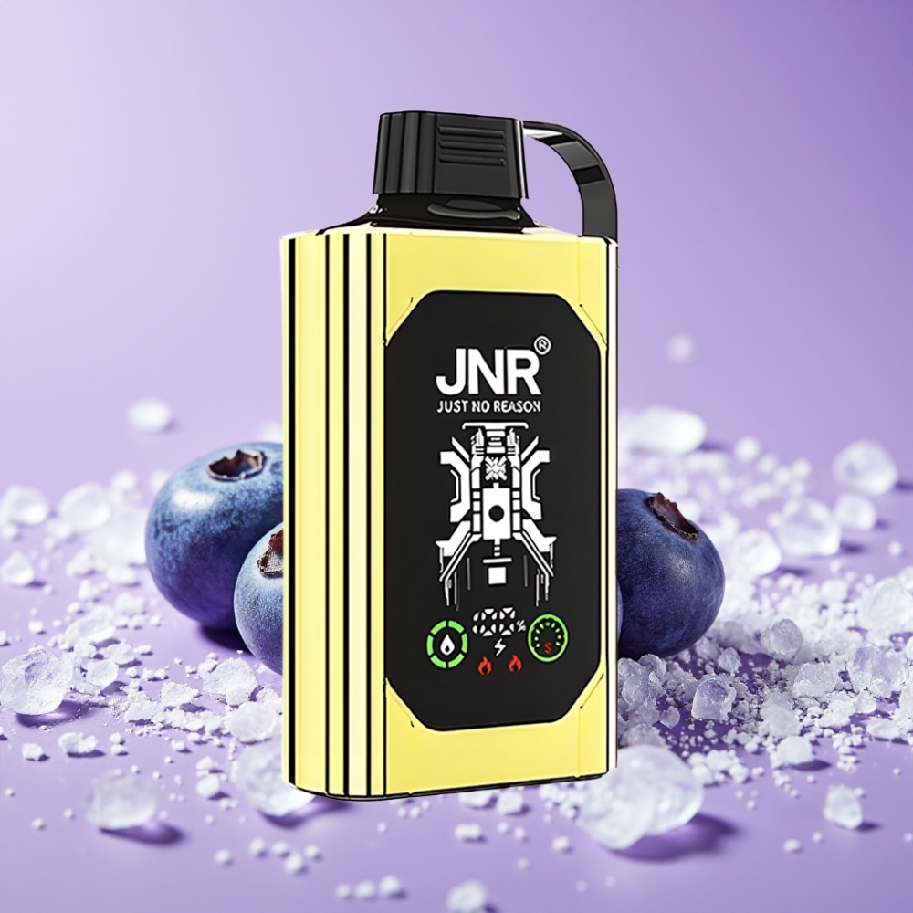 JNR Shisha Hookah Box 20500 نفخة شاشة عالية الدقة 1000mAh 25ml Dual Mesh Coil نوع-C توت أزرق مثلج