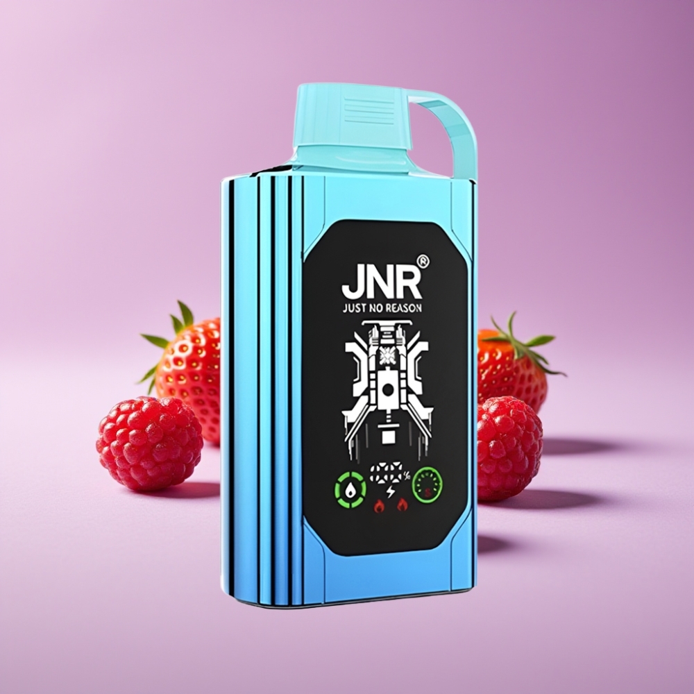 JNR Shisha Hookah Box 20500 نفخة شاشة HD بطارية 1000mAh سائل 25ml ثنائي الملف نوع-C فراولة توت حلو