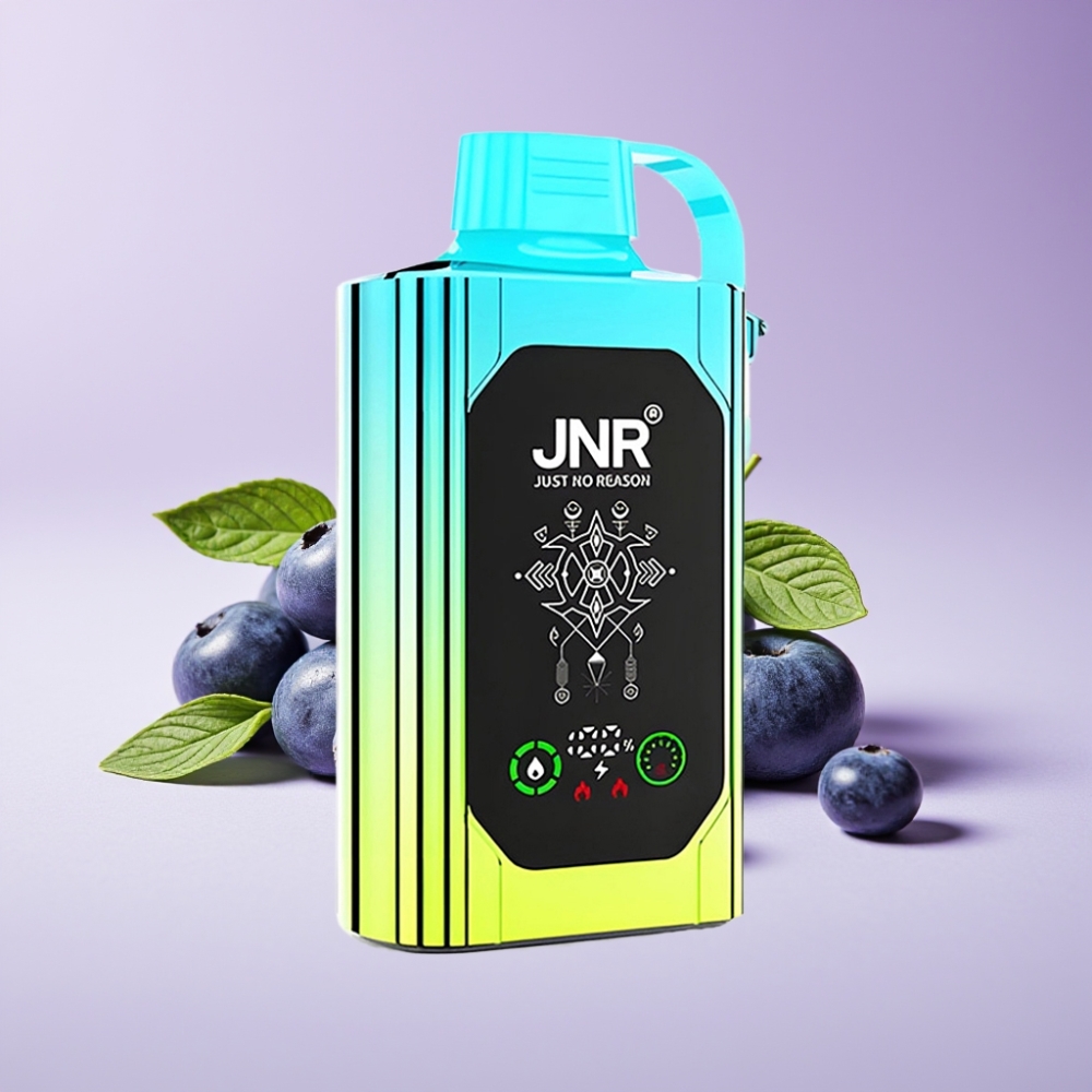 JNR Shisha Hookah Box 20500 نفخة شاشة HD بطارية 1000mAh سعة 25ml نعناع توت أزرق