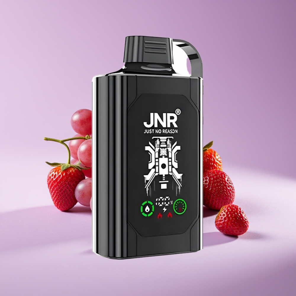 JNR Shisha Hookah Box 20500 نفخة شاشة HD بطارية 1000mAh سائل 25ml ثنائي الملف فراولة عنب