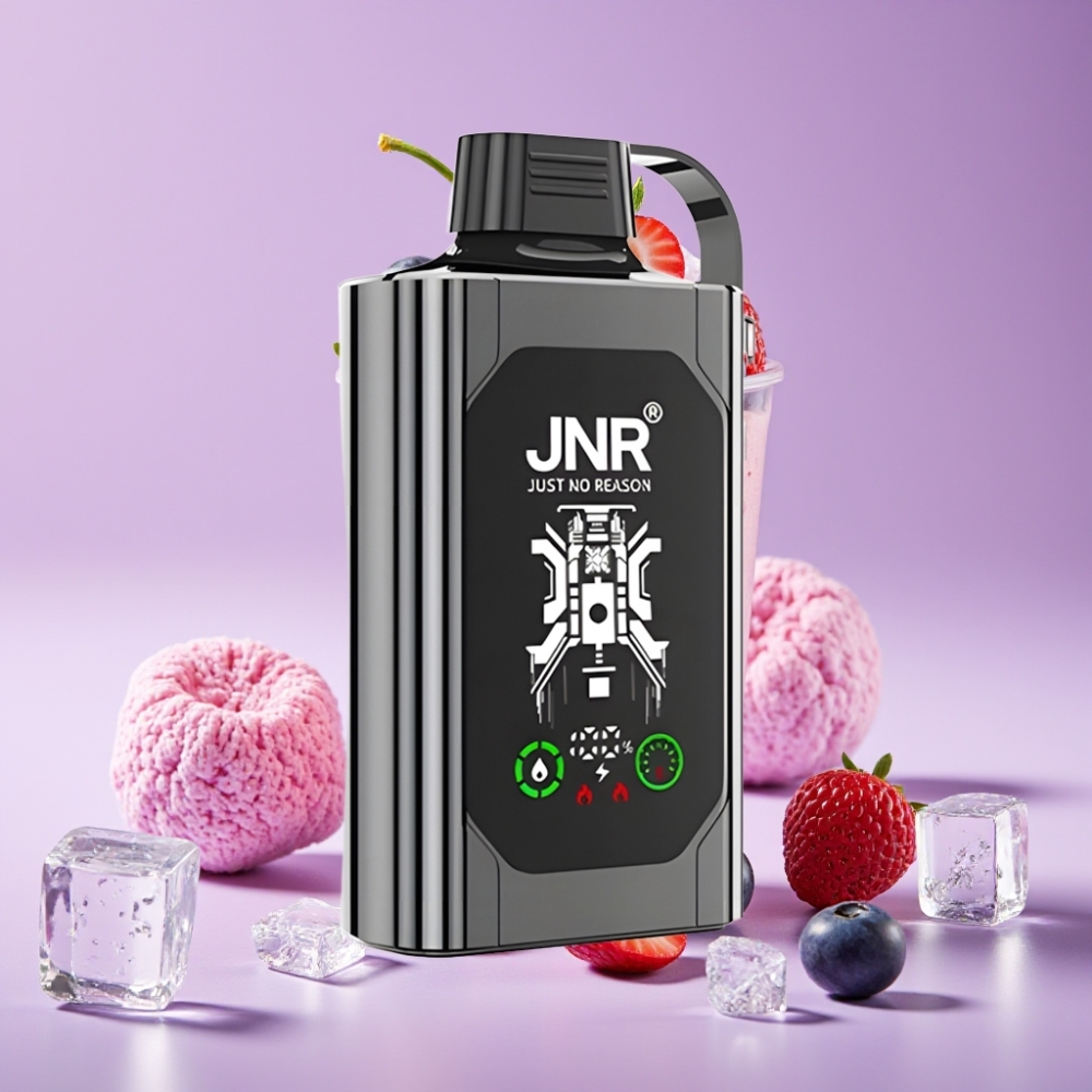JNR Shisha Hookah Box 20500 Puffs شاشة HD بطارية 1000mAh سائل 25ml ثنائي الملف شبكة سريع الشحن Type-C نكهة توت مثلج