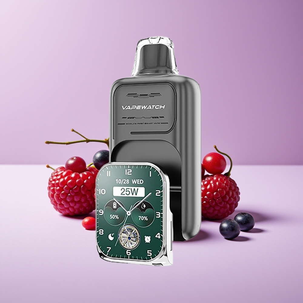 JNR VapeWatch 30000 نفخة سعة 19مل نيكوتين 5% نكهة التوت المثلث